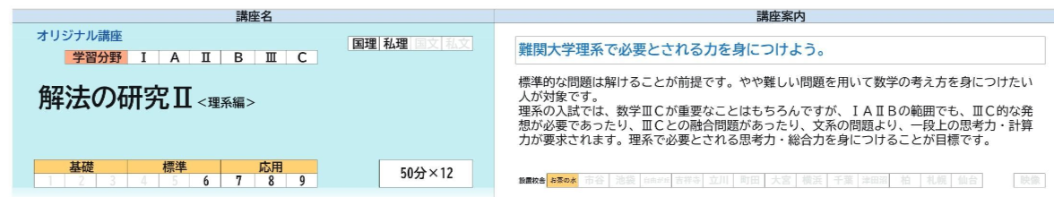 駿台　夏期講習　解法の研究II